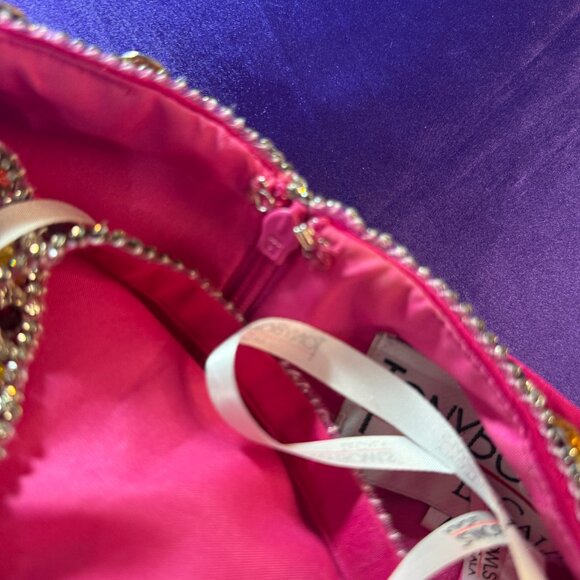 📌Tony Bowls LeGala Beaded Hot Pink Mermaid  Prom - Pageant - Formal Dress - Picture 15 of 16